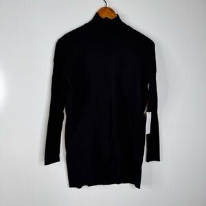 Shinestar Black Ribbed‎ Open Back Tunic Sweater Size Medium
